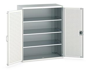 Bott Industial Tool Cupboards with Shelves Bott Perfo Door Cupboard 1300Wx650Dx1600mmH - 3 Shelves